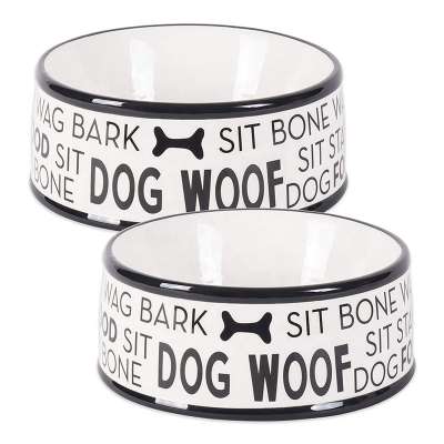 Manufacturer wholesale OEM custom logo pet ceramic dog bowl